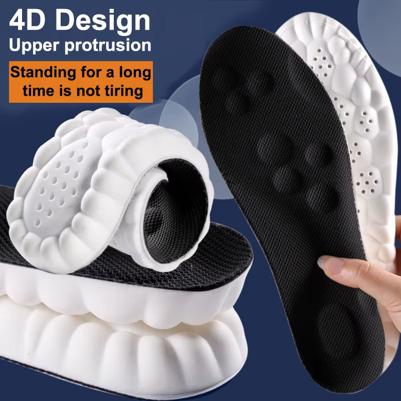 Latex Sport Insoles Soft High Elasticity Shoe Pads Orthotic Breathable Deodorant Shock Absorption Cushion Arch Support Insole